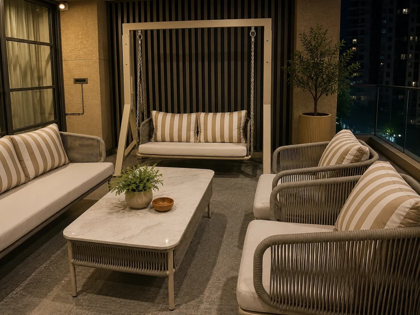 Portico Swing Lounge Set