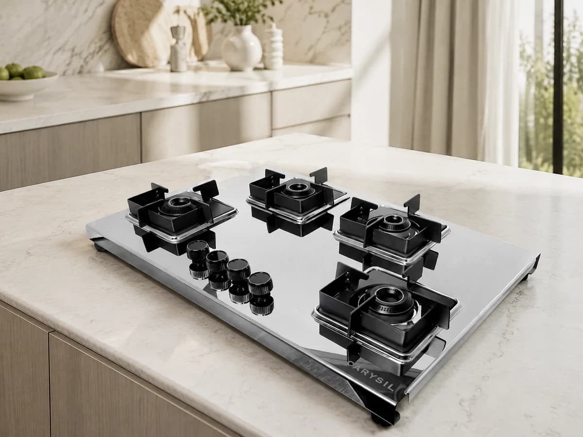 Flavio 4 Steel Cooktop